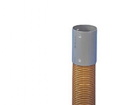 Forlængerrør 200x500mm - med muffe for korr. tagnedløbsbrønd. Wavin PVC