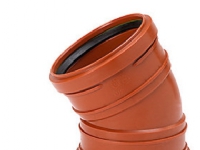 PP-bøjning 30 gr. 110mm - med 2 muffer. Uponor