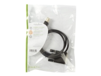 Nedis - Adapterkabel - DisplayPort (han) til DVI-D (han) - DisplayPort 1.1 - 1 m - rund, tommelskruer, 1080p support - sort