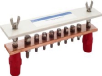 DAN-DELEKTRON Potentialudligningsskinne, kobber skinne 40x5 mm, 7 stk. M8 bolte, 1 stk. M10 bolt