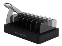 Conceptronic OZUL - Opladningsstation - 75 Watt - PD 3.0 - 8 output-stikforbindelser (6 x USB, 2 x USB-C)