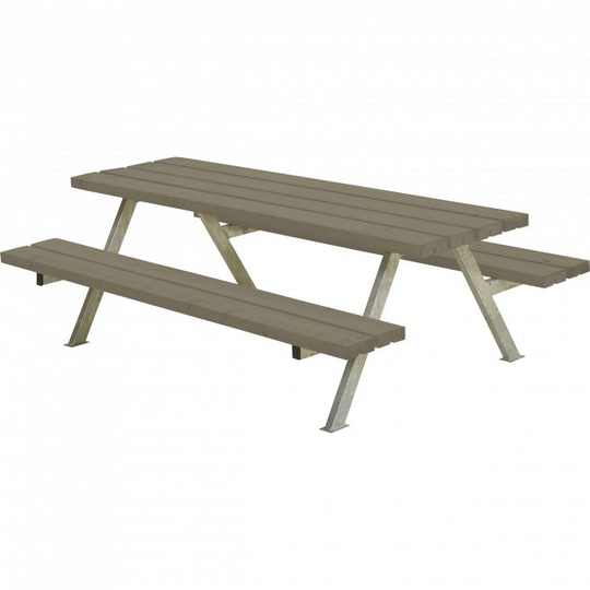 Plus Alpha Junior Bord/Bænkesæt - 177 cm - Gråbrun