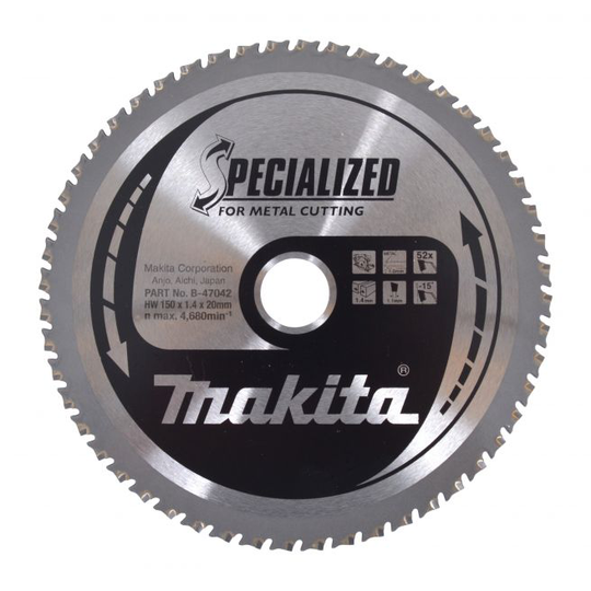 Makita Hm-klinge 150x20x52z Spec. - B-47042