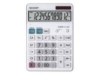 Sharp EL-340W, Desktop, Skærm, Display vipning, Batteri, Hvid
