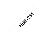 Brother HSe-231 - Sort på hvid - Rulle (1,2 cm x 1,5 m) 1 rulle(r) rør - for P-Touch PT-D600, D800, E500, E550, E800, H101, P750, P900, P950 P-Touch