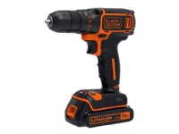 BLACK+DECKER BDCDC18KB-QW - Bor/driver - ledningfri - nøgleløs borepatron 10 mm - 30 N·m - 2 batterier - 18 V