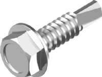 WASI Borskrue 4,2x13mm DIN 7504 K rustfri A2 med 6 kant hoved og flange nøglevidde 7mm - (1000 stk.)