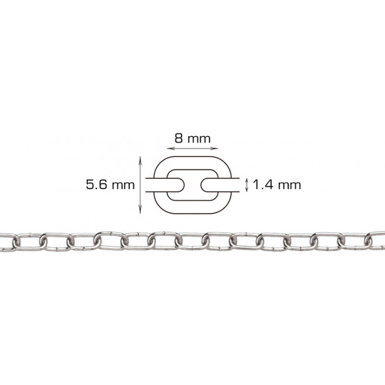 Home-it urkæde Ø1,6 mm x 2 meter elforsinket
