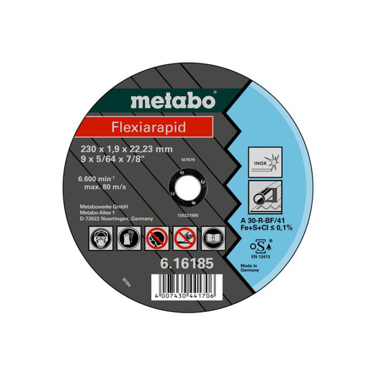 Metabo 4007430441669 - 616181000 Kvalitetsklasse A 60-R - A 46-R - A 30-R Flexiarapid Inox
