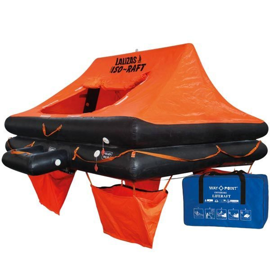 Lalizas ISO-RAFT Redningsflåde i Taske til 4 Personer, ISO 9650-1, 68x40x25cm 32kg