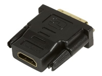 LogiLink - Videoadapter - dobbeltlink - HDMI hun til DVI-D han - sort - tommelskruer