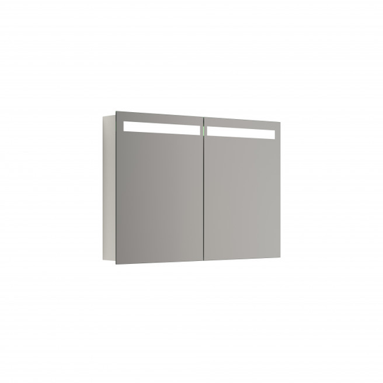 Scanbad MULTO Spejlskab Global lys i top m/2 låger 70x100 cm Hvid mat