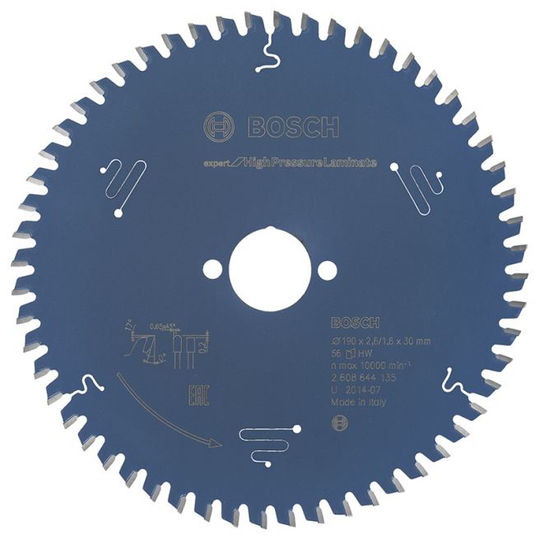 Bosch Rundsavsklinge 190x30x2,6mm 56t Exp Highpress - 2608644135