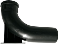 Fodbøjning 110mm x 87,5°, lang - sort PP