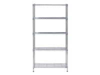 Reol Alba chrome stål med 5 hylder medium