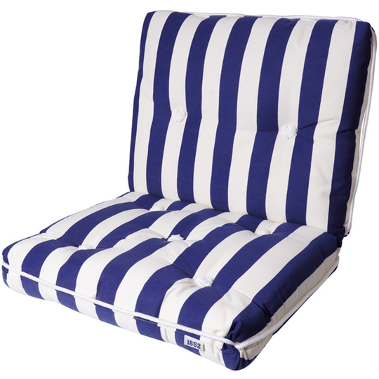 1852 Marine Quality Kapokpude Dobbelt Stribet Navy/White