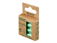 DELTACO Ultimate - Batteri - Nordic Swan økomærket 4 x AAA / LR03 - Alkalisk