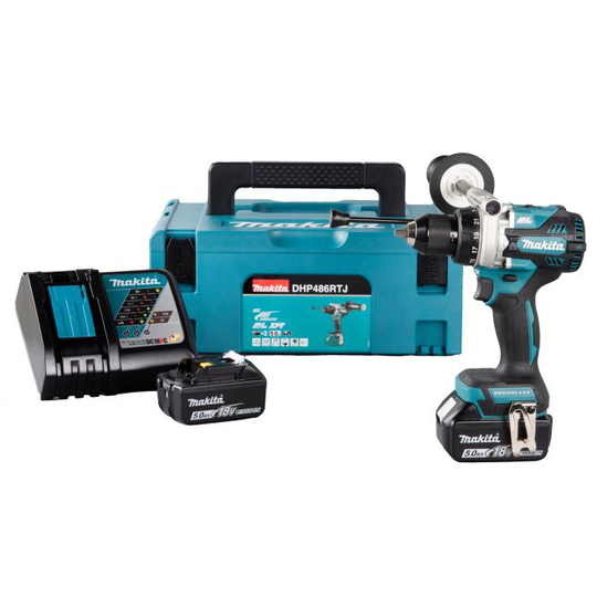 Makita Slagboremaskine 18v 5,0 Ah - DHP486RTJ