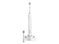 Oral-B PRO 900 Sensi Ultrathin, Voksen, Roterende tandbørste, Daglig pleje, Sensitiv, Blegning, Hvid, Batteri, 1 stk
