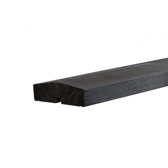Plus Plank løsdel til plankeværk topafslutningsbræt 3,4x200cm sortgrundet 17743-15