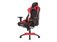 AKRACING Pro - Stol - armstøtter - T-formet - drejeled - metal, high-density skum, PU syntetisk læder - rød