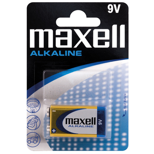 Maxell Alkaline 9V /6LR61 Batteri, 1 stk
