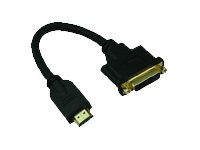 MicroConnect - Videoadapter - HDMI han til DVI hun - 15 cm