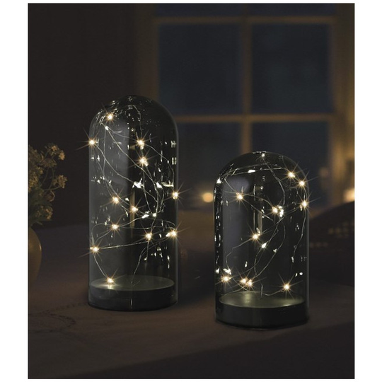 Veli Line Glass Cubes M/kobber Led Højde 23 & 18 Cm. 10cm