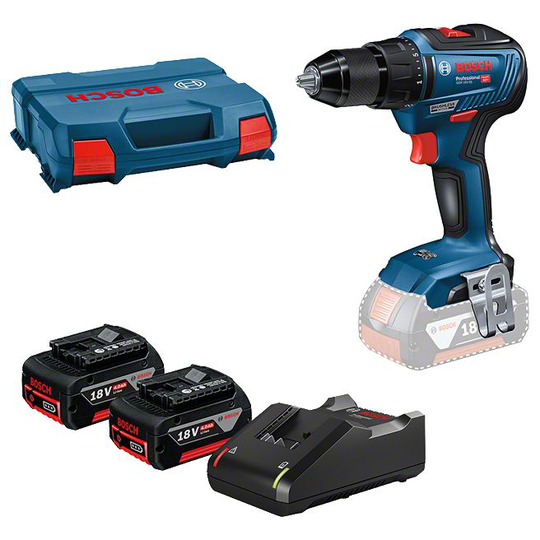 Bosch Bore--skruemaskine Gsr 18V-55 2x4 L-case - 0615990M1U