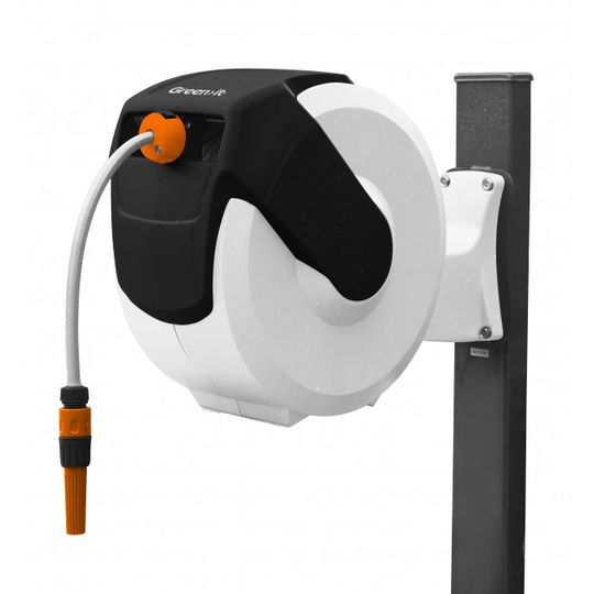 Green-it Slangeboks med 35 m slange med automatisk oprul - 91170