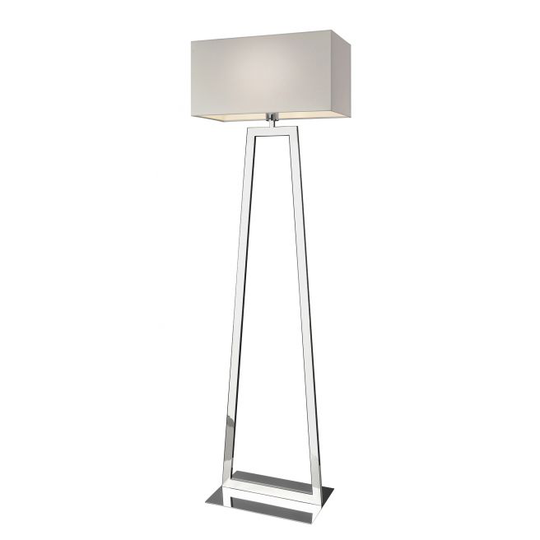 Villeroy & Boch Gulvlampe Lyon - Poleret Rustfri Stål/Hvid VB-96640