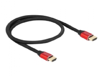 Delock - Ultra High Speed - HDMI-kabel - HDMI han til HDMI han - 50 cm - tripel-afskærmet - rød - guldglimtede kontakter, 8K60 Hz (7680 x 4320) suppo