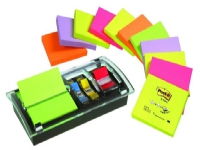 Post-it® Z-notes dispenser med 12 Post-it blokke og 10 stk. Post-it indexfaner