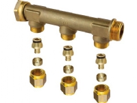 Uponor ford.rør m/oml 3/4 3x15 - Uponor ford.rør med oml. wtr pex dr 3/4''mt/sn 3x15c/c50mm