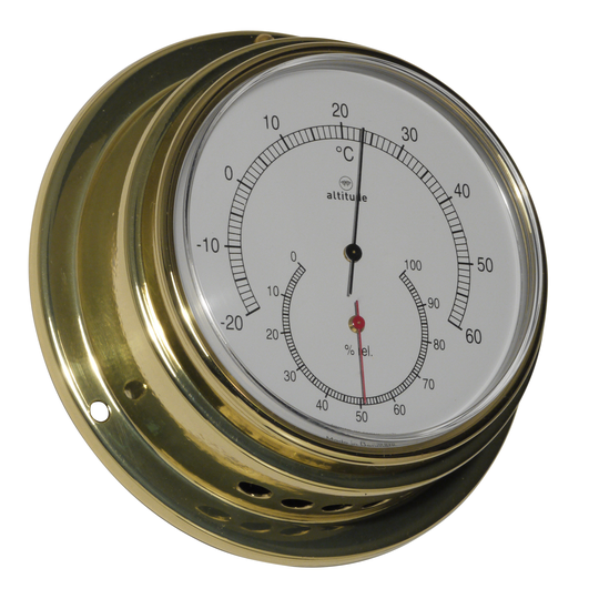 Temperatur + hygrometer altitude ø125 mm, messing