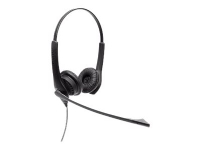 Jabra BIZ 1100 Duo - Headset - på øret - kabling - 3,5 mm jackstik - sort - akademisk - Zoom Certified, Certified for Microsoft Teams