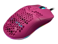 Fourze GM800 RGB - Mus - Optisk - 5 Knapper - Kabling - USB - Rosa