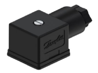 Danfoss Kabelstik type B sort - 018F spole type B, 018Z spole type B, 042N spole type B