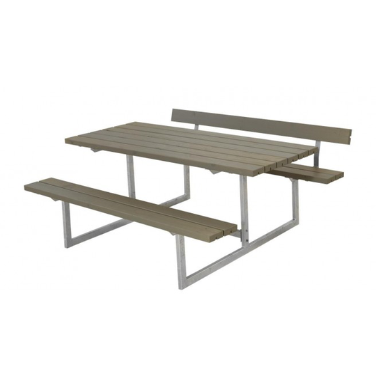 Plus Basic Bord/Bænke-sæt m/1 ryglæn gråbrun 185811-18