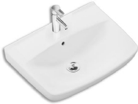 IFØ Ifö Spira håndvask 60x44,5 cm med lige forkant, hanehul og overløb - til montering med bolte eller standard bæringer
