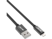 InLine 31411B, 1 m, Lightning, USB A, Sort, Lige, Lige