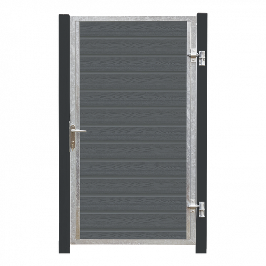 Plus Artura Kompositlåge Højrehængt - 99×175 cm + 16 cm gråsorte stolper - 17574-21
