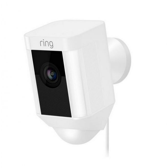 Ring Spotlight Overvågningskamera m Ledning Hvid