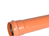 PVC-afløbsrør 200x3000mm SN8 - enkeltlagsrør, EN1401. Wavin