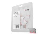 Lindy USB Port Blocker - USB port blokker - rød (pakke med 10)