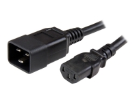 StarTech.com 6ft (1.8m) Heavy Duty Extension Cord, IEC C13 to IEC C20 Black Extension Cord, 15A 125V, 14AWG, Heavy Gauge Power Extension Cable, IEC C