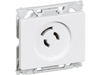 LAURITZ KNUDSEN OPUS®66 lampestikkontakt indsats 2-leder + jord hvid.