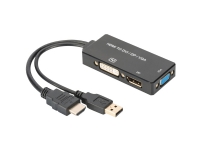Adapter HDMI til displayport/DVI/VGA
