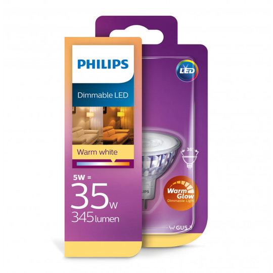 Philips LEDClassic 35W GU5 3 varm hvid warm glow dæmpbar 1 stk - 8718696815403