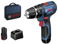 Bosch AKKUSLAGBOREMASKINE GSB 12V-15 2X2AH BAG
